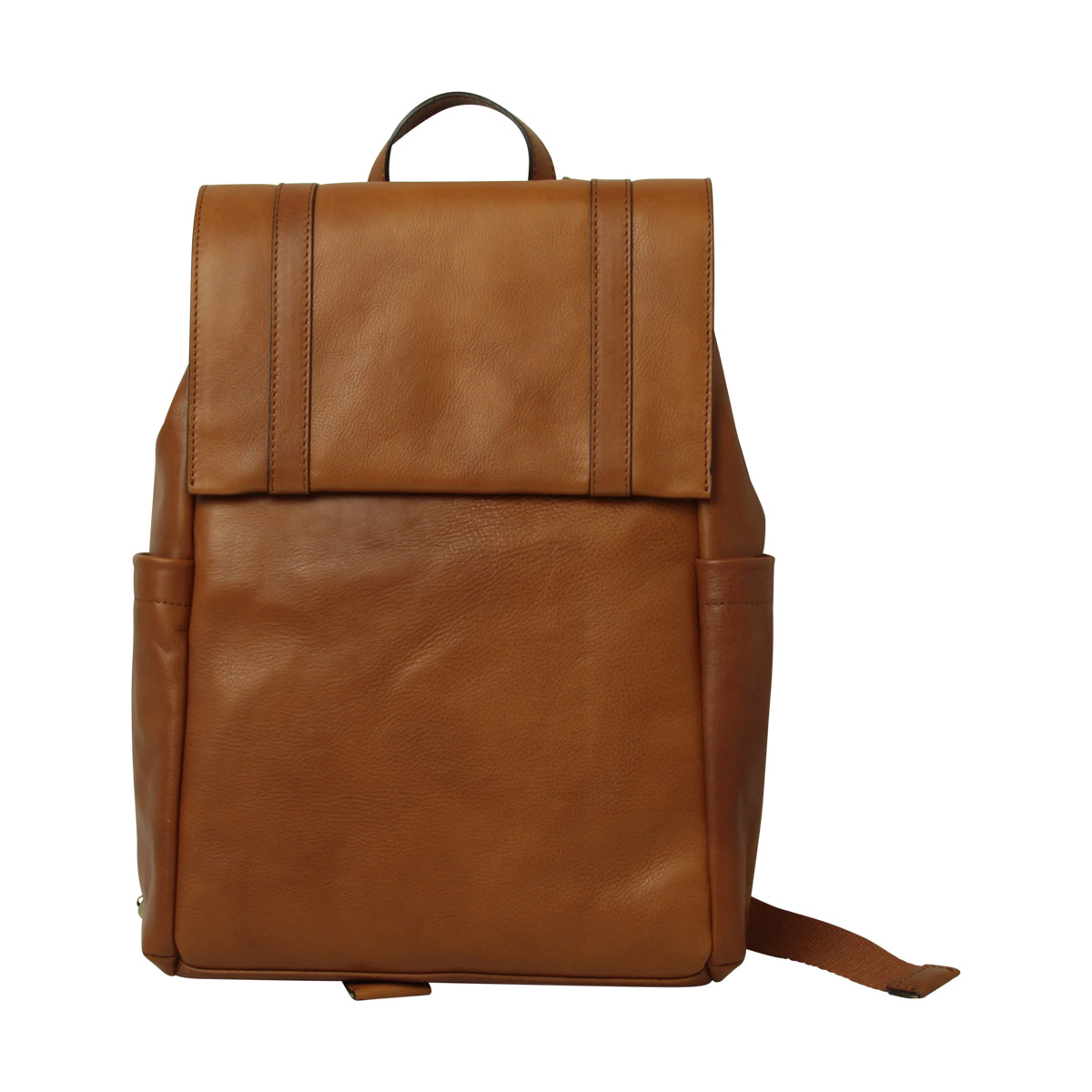 Zaino in pelle per laptop con fascia per trolley-Gold