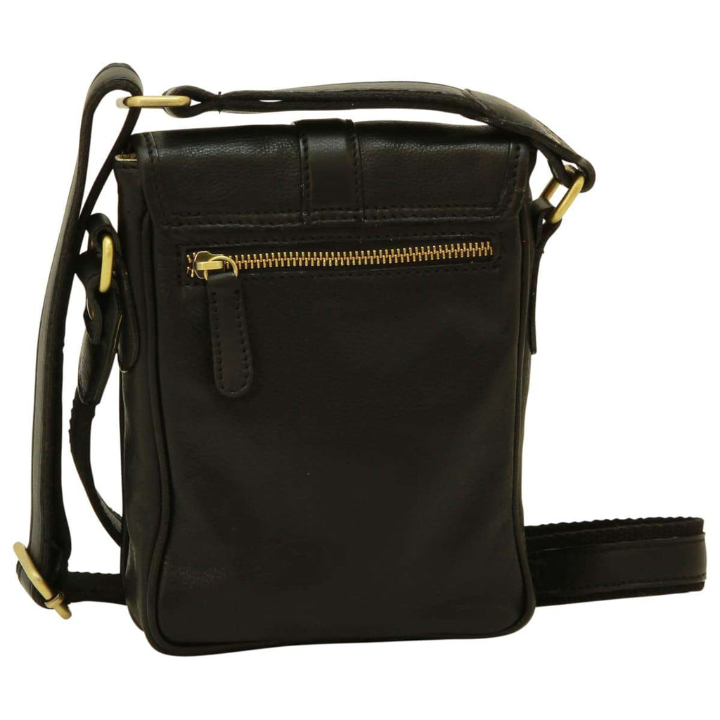Borsa uomo tracolla in pelle nera