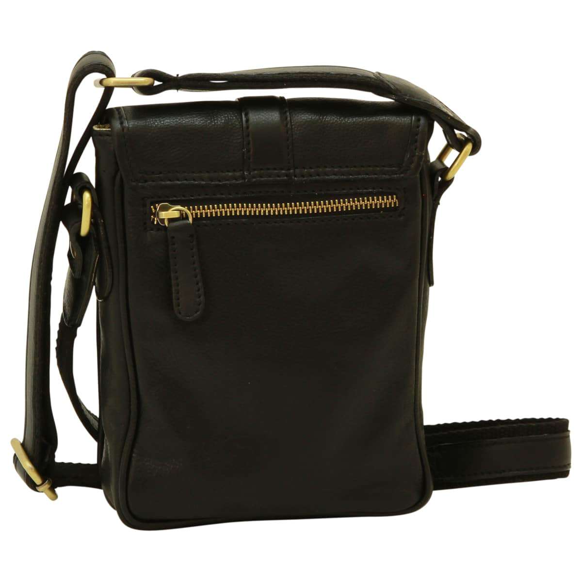 Borsa uomo tracolla in pelle nera
