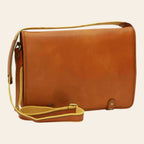 Borsa Messenger in Vitello Nappato Artigianale Gold - Old Angler
