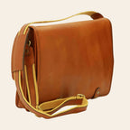 Borsa Messenger in Vitello Nappato Artigianale Gold - Old Angler