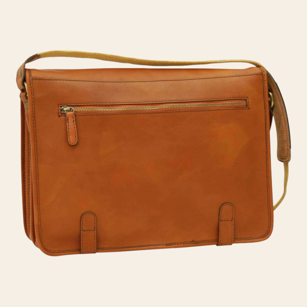 Borsa Messenger in Vitello Nappato Artigianale Gold - Old Angler