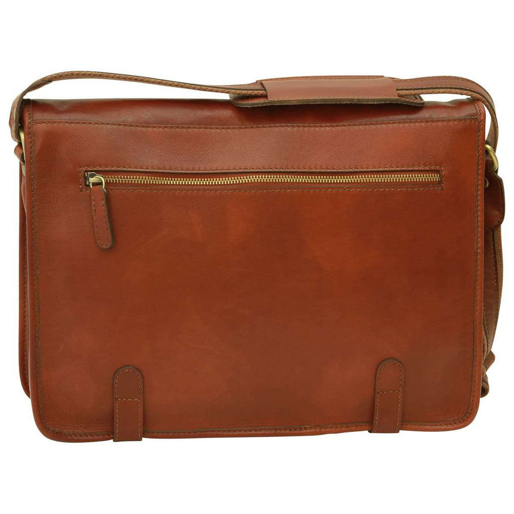 Borsa Messenger in vitello nappato. Marrone  Mogano