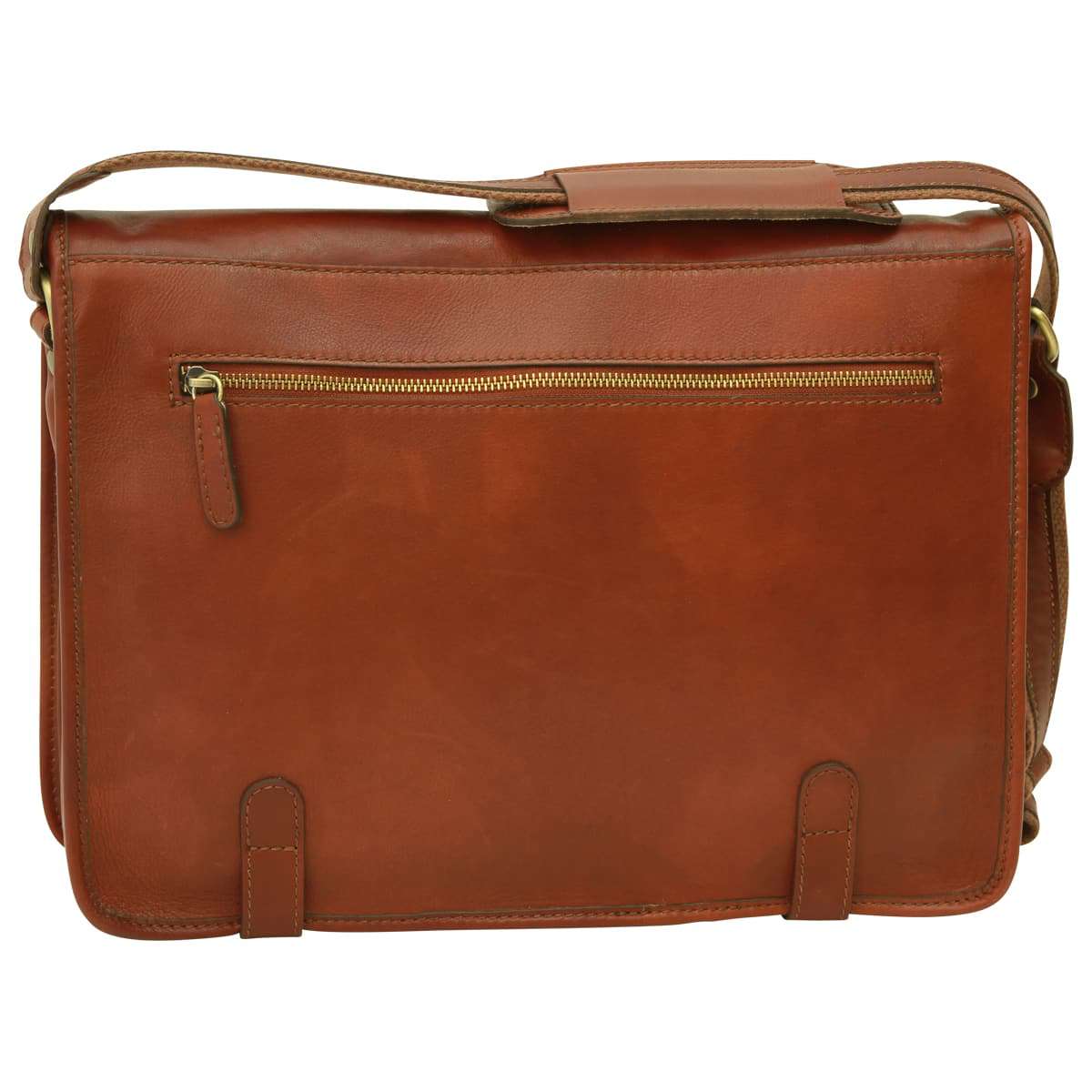 Borsa Messenger in vitello nappato. Marrone  Mogano