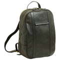 Zaino per laptop in vitello morbido con fascia per trolley.Nero