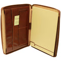 Porta Documenti in Pelle. Marrone