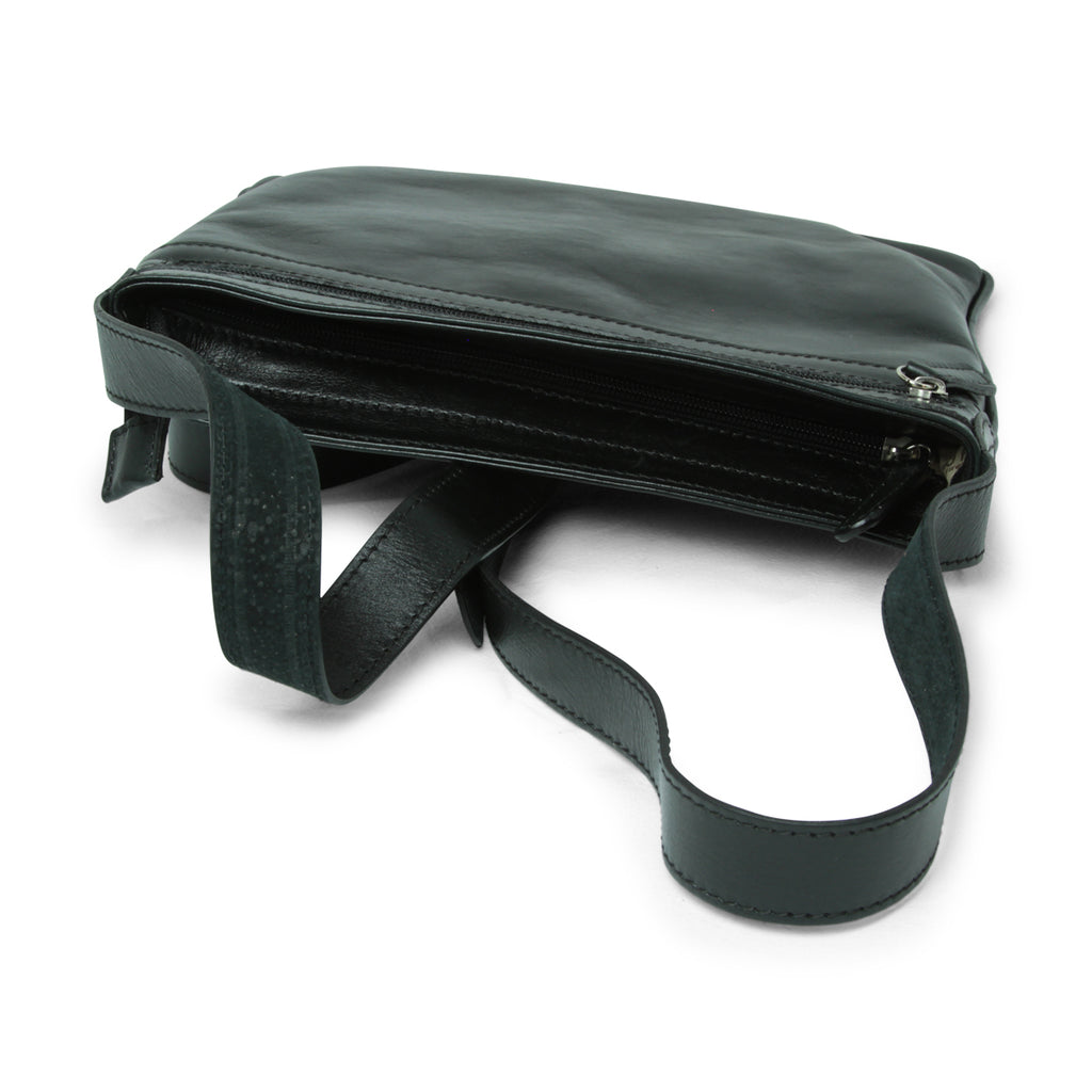 Borsa in pelle a tracolla - nero