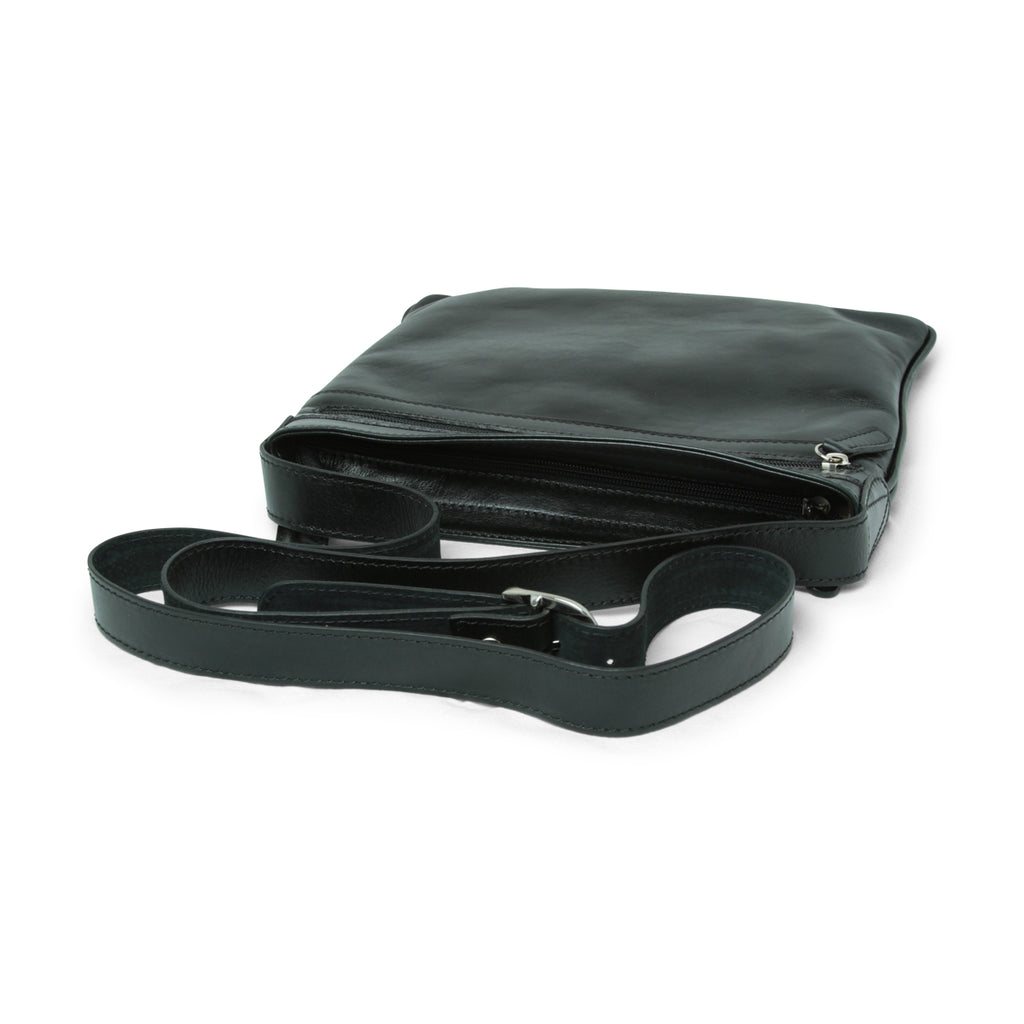 Borsa in pelle a tracolla - nero