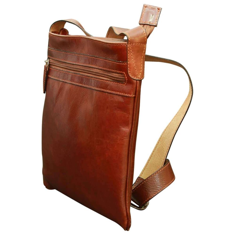 Borsa a Tracolla in Pelle Marrone Mod. 0697 - Old Angler