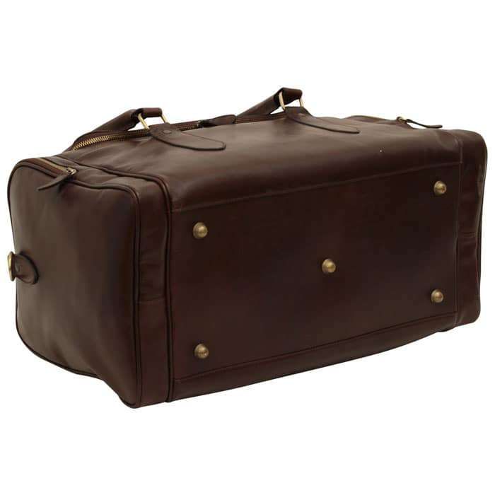 Arno - Borsa da Viaggio in Pelle Marrone Scuro - Old Angler