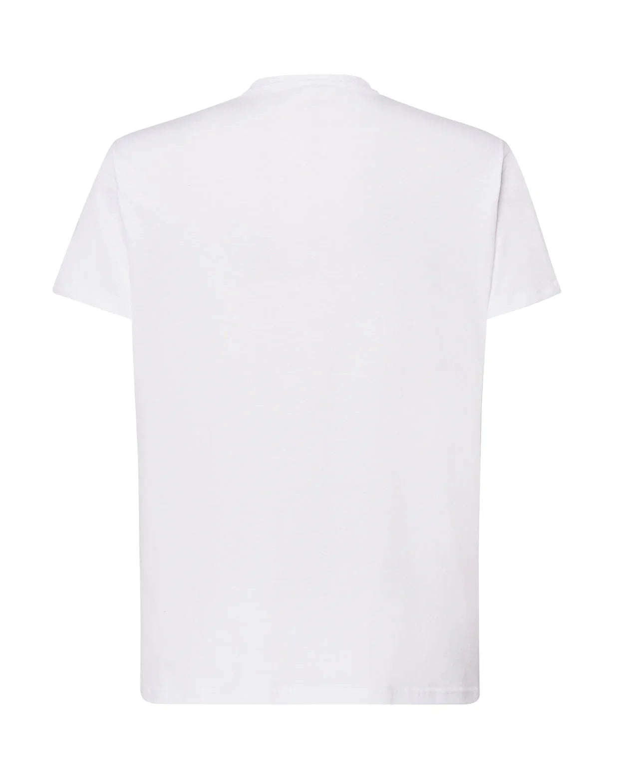 T-shirt street style vespa uomo vista posteriore in cotone bianco, ideale per uno stile urbano.