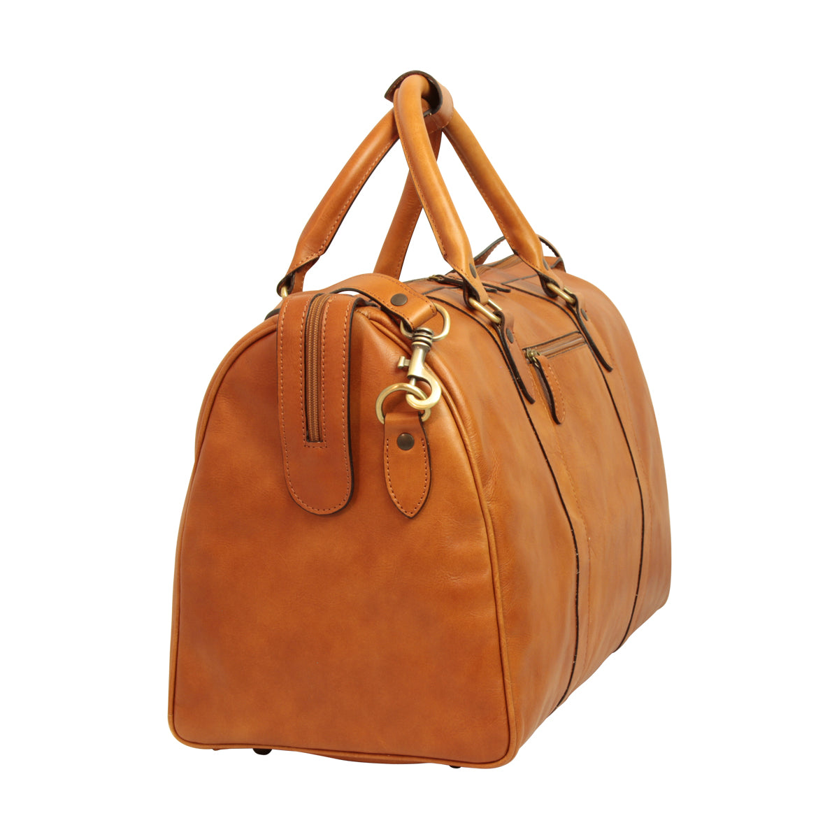 Borsa da viaggio uomo in pelle - Marrone coloniale