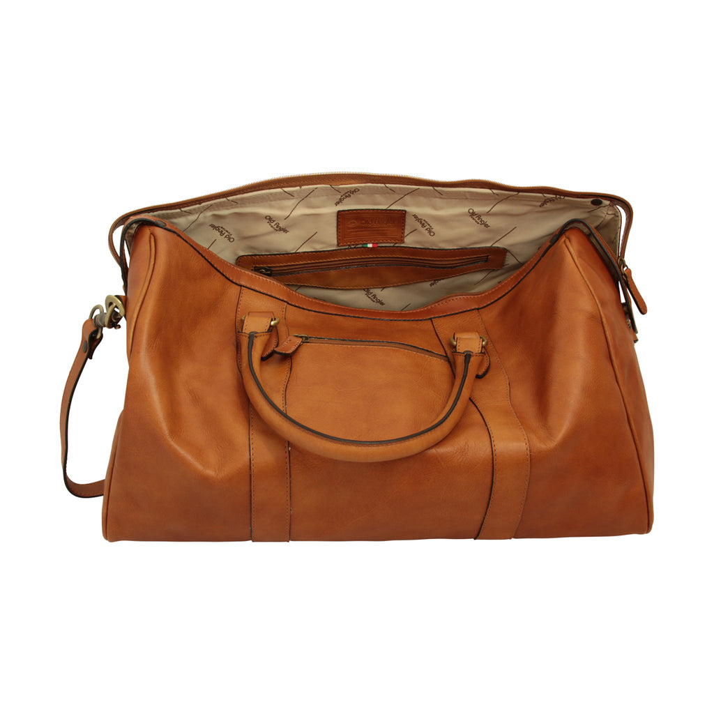 Borsa da viaggio uomo in pelle - Marrone coloniale