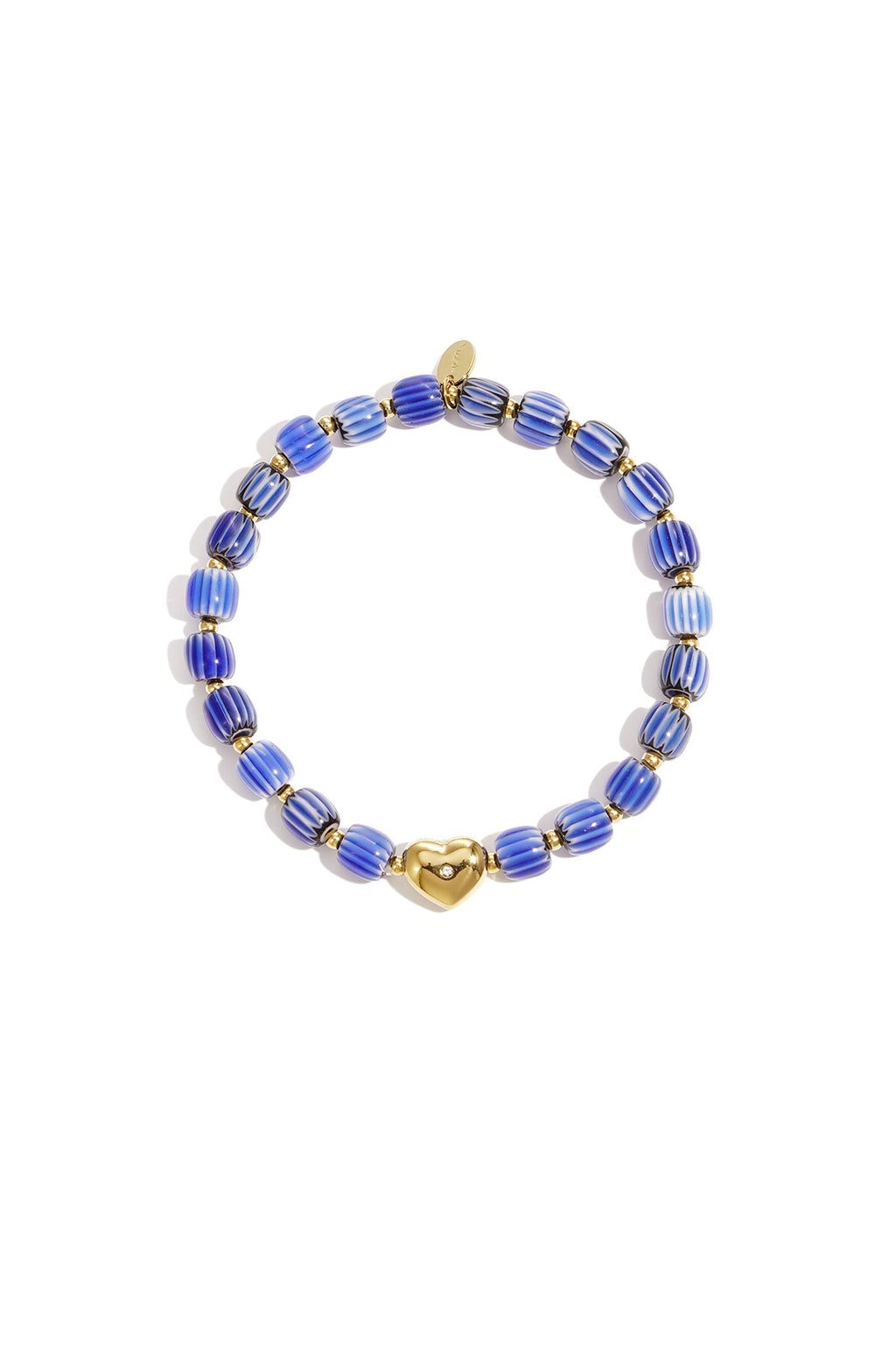 Bracciale di perline con centrotavola a forma di cuore