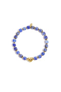 Bracciale di perline con centrotavola a forma di cuore