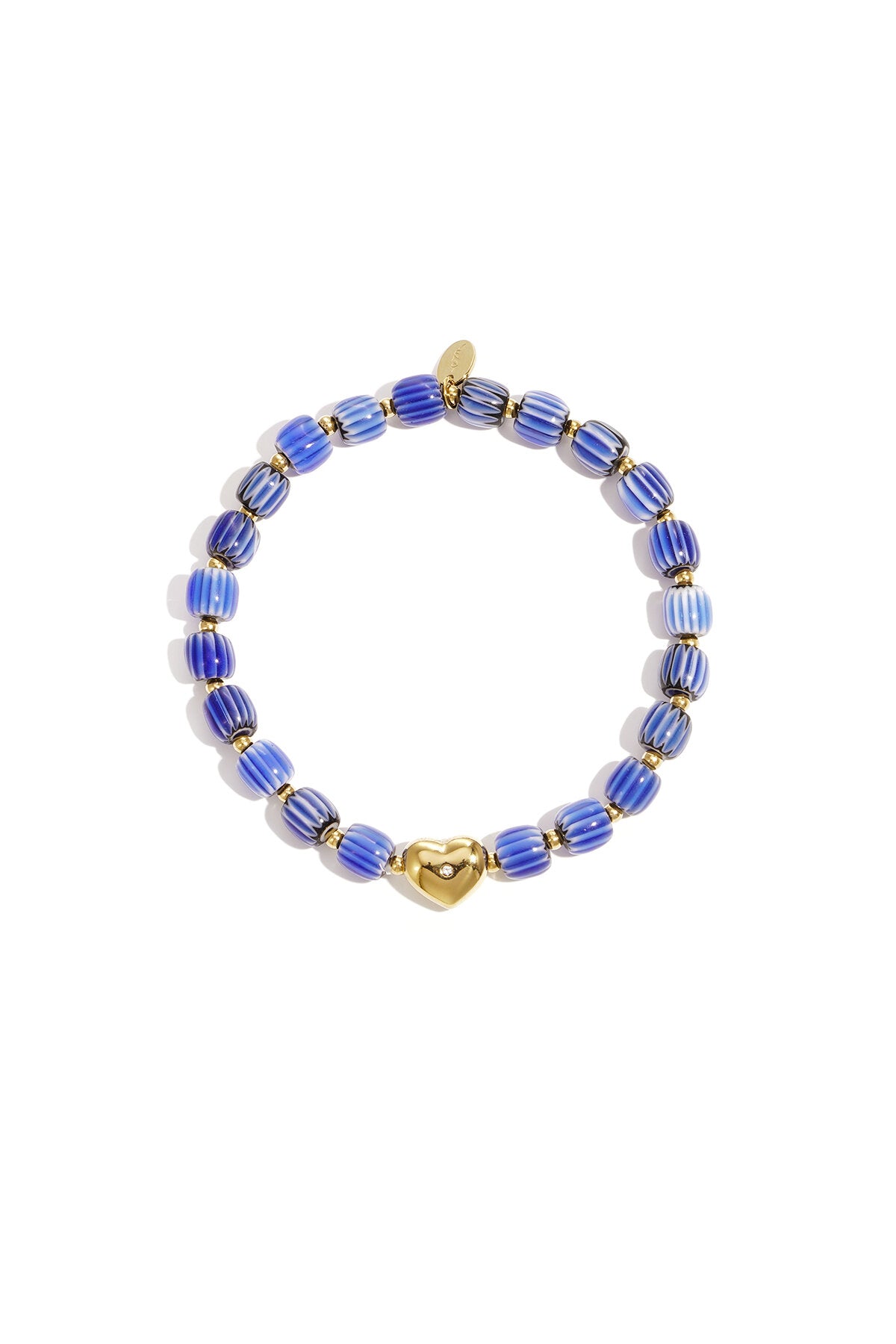 Bracciale di perline con centrotavola a forma di cuore