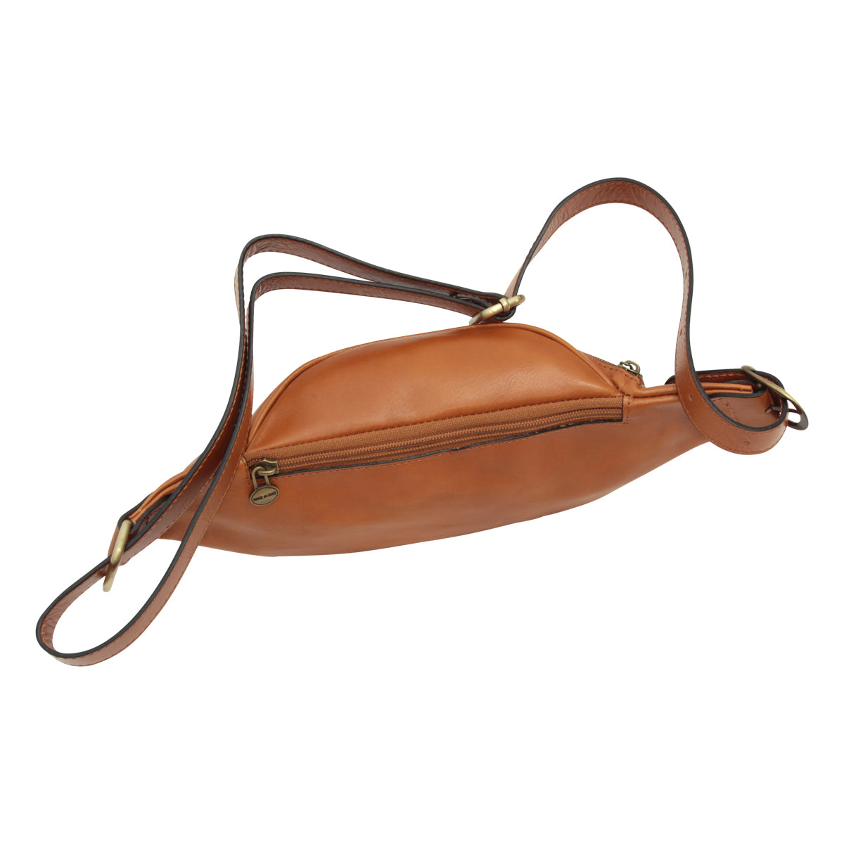 Marsupio uomo pelle artigianale marrone coloniale