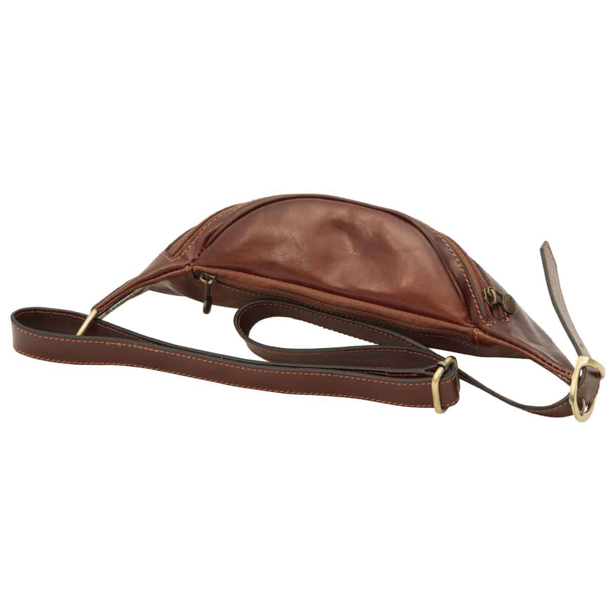Marsupio in pelle. Marrone
