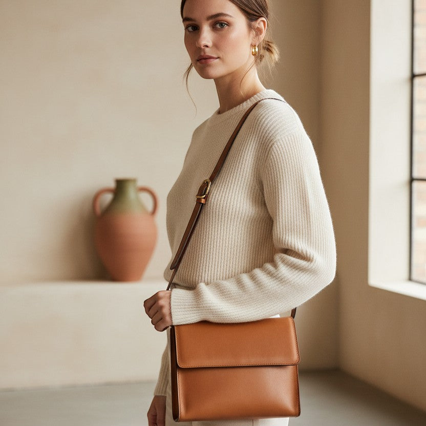 Sac bandoulière en cuir de veau-Colonial
