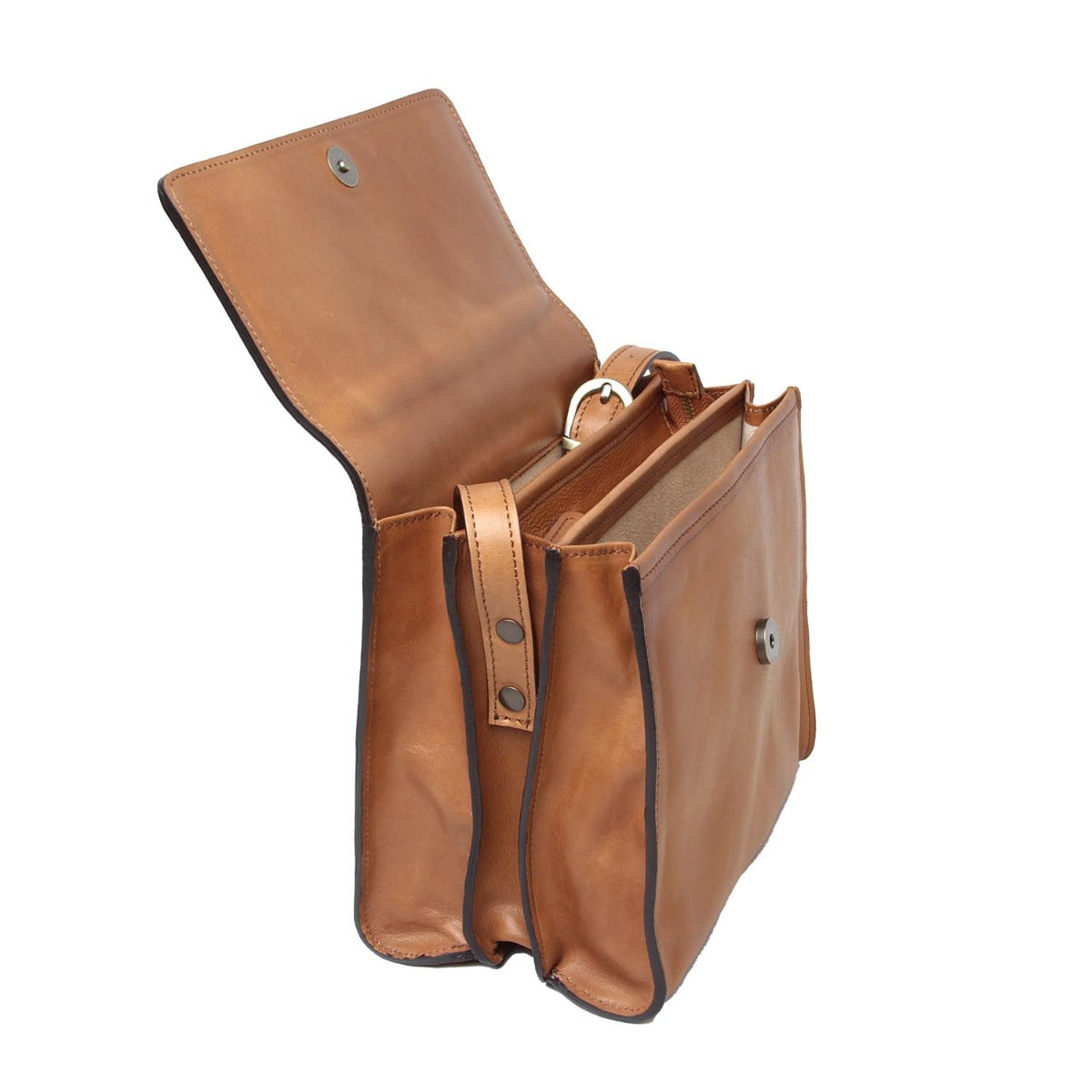 Borsa a tracolla in pelle di vitello-Coloniale