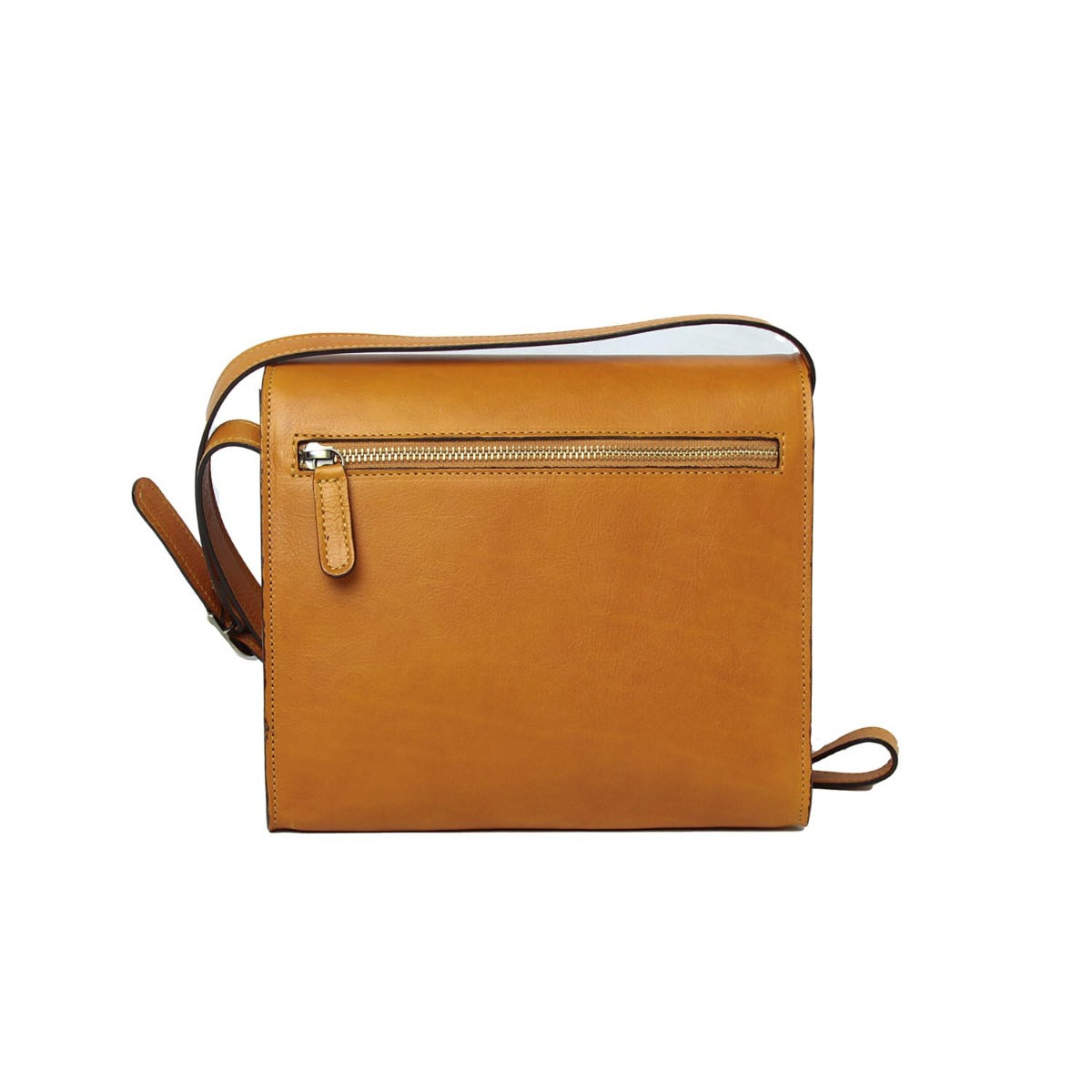 Borsa a tracolla in pelle di vitello-Ocra