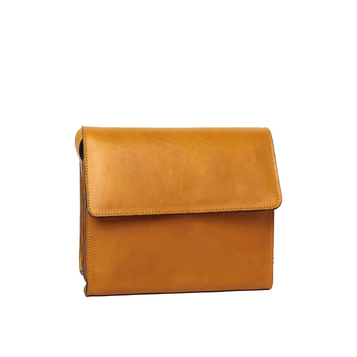 Borsa a tracolla in pelle di vitello-Ocra