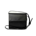 Borsa a tracolla in pelle di  vitello pieno fiore - Nero