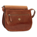 Borsa a Tracolla in Vitello Pieno Fiore Marrone - Old Angler