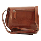 Borsa a Tracolla in Vitello Pieno Fiore Marrone - Old Angler