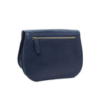 Borsa a Tracolla in Vitello Pieno Fiore Blu - Old Angler