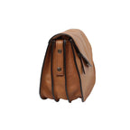 Borsa a Tracolla in Vitello Pieno Fiore Marrone Coloniale - Old Angler