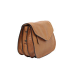 Borsa a Tracolla in Vitello Pieno Fiore Marrone Coloniale - Old Angler