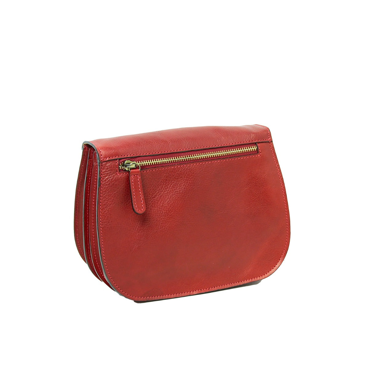 Borsa a tracolla di vitello pieno fiore-Rosso
