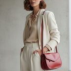Red Leather Shoulder Bag | Old Angler
