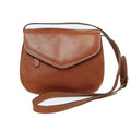Borsa a Tracolla in Vitello Pieno Fiore Teak - Old Angler