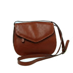 Borsa a Tracolla in Vitello Pieno Fiore Mogano - Old Angler