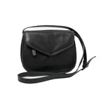 Borsa a Tracolla in Vitello Pieno Fiore Nera - Old Angler