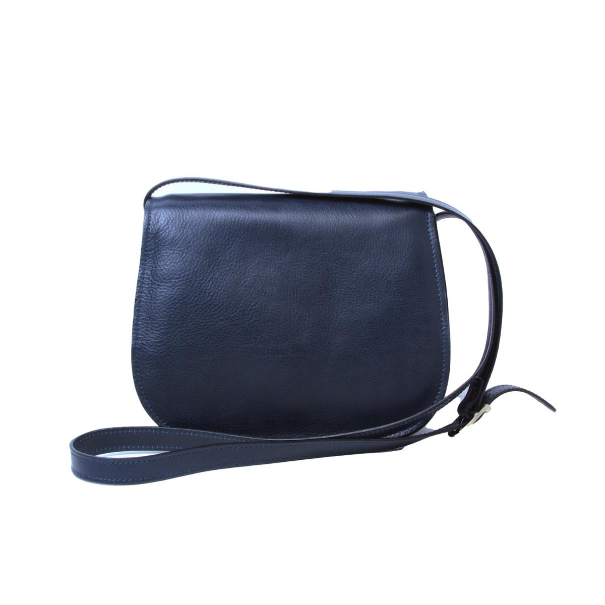 Borsa a tracolla da donna in pelle di vitello pieno fiore-Blu