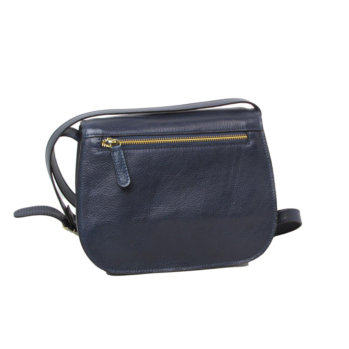 Borsa a tracolla da donna in pelle di vitello pieno fiore-Blu
