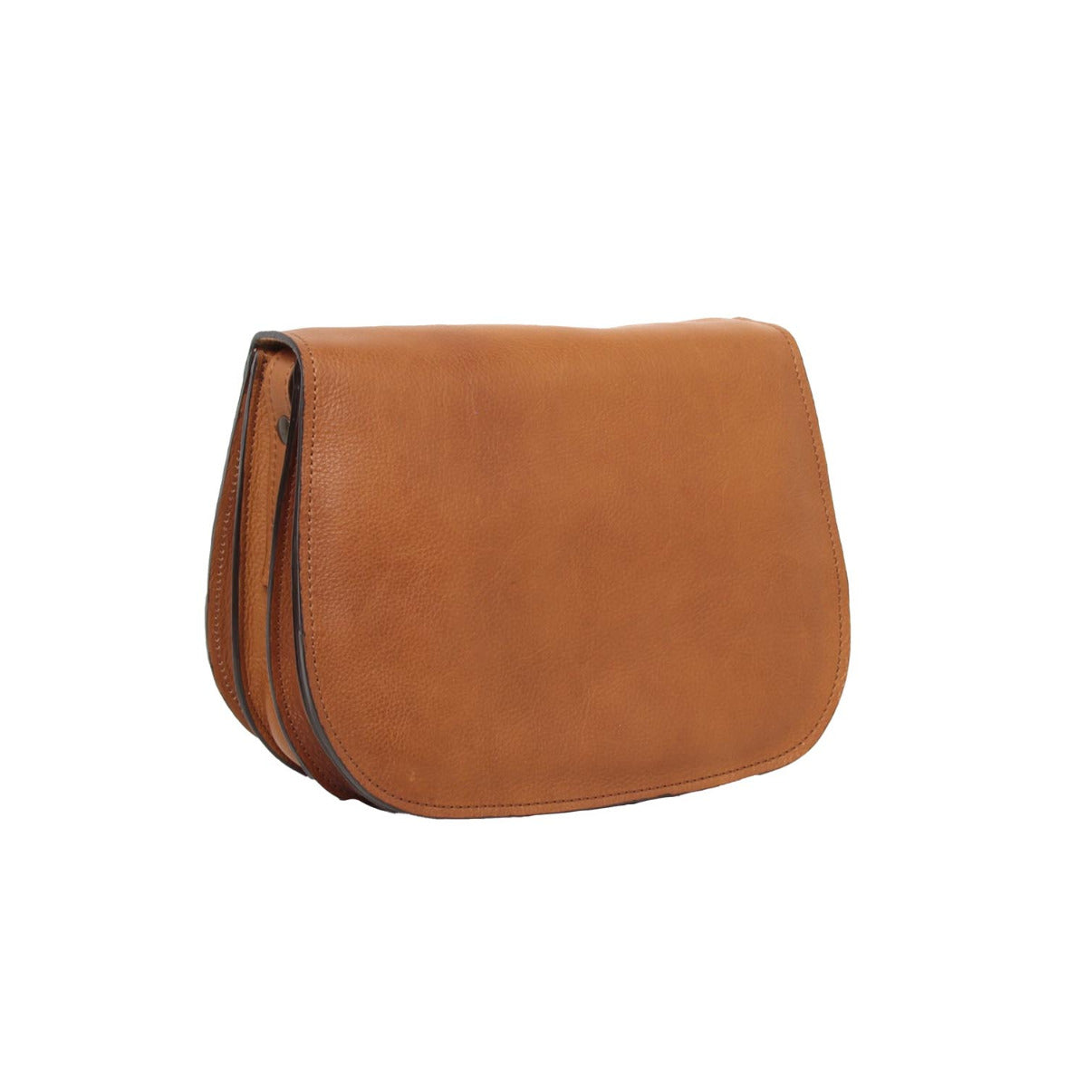 Borsa a tracolla da donna in pelle di vitello pieno fiore-Cuoio