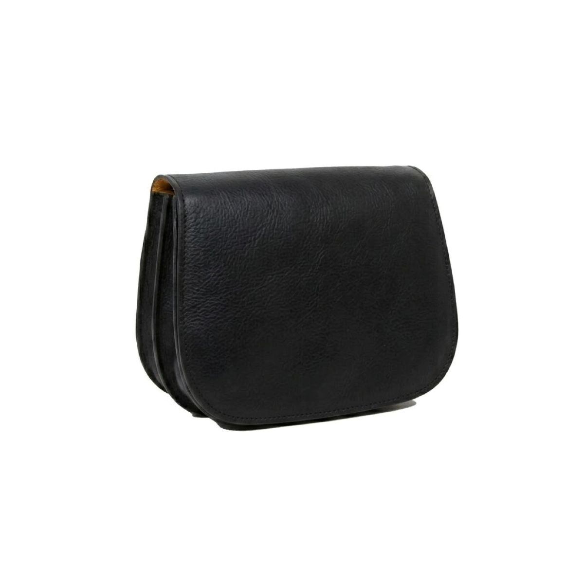 Borsa a tracolla da donna in pelle di vitello pieno fiore - Nero