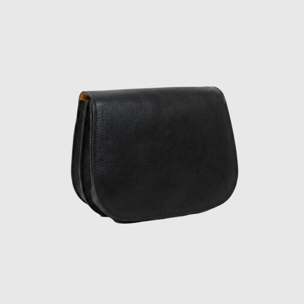 Borsa a Tracolla in Pelle Nera - Old Angler