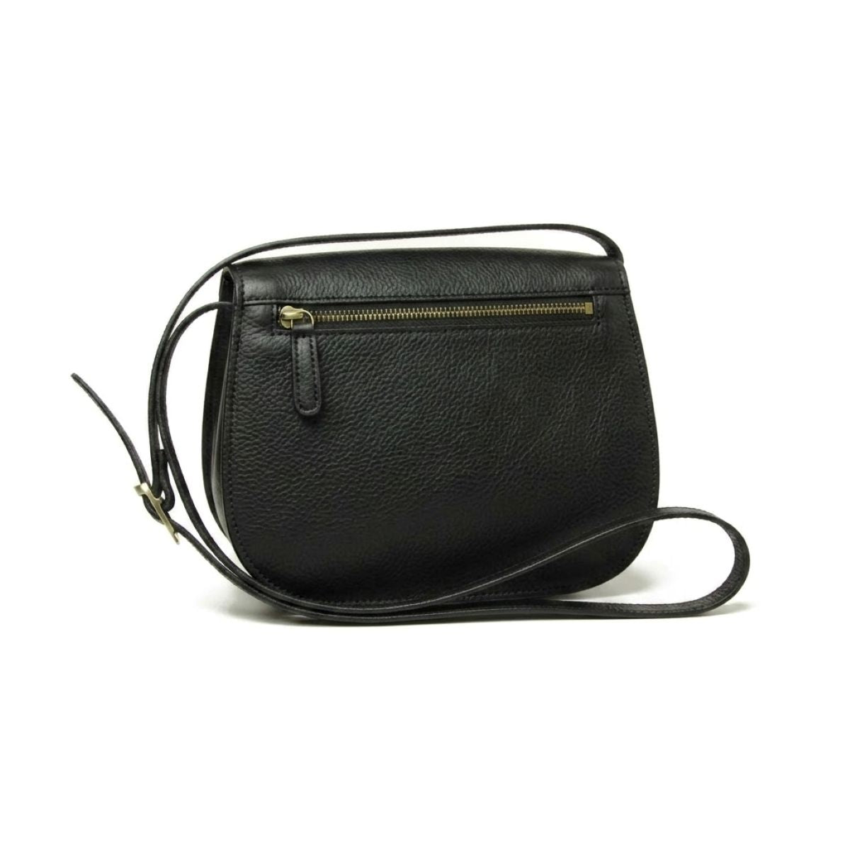 Borsa a tracolla da donna in pelle di vitello pieno fiore - Nero