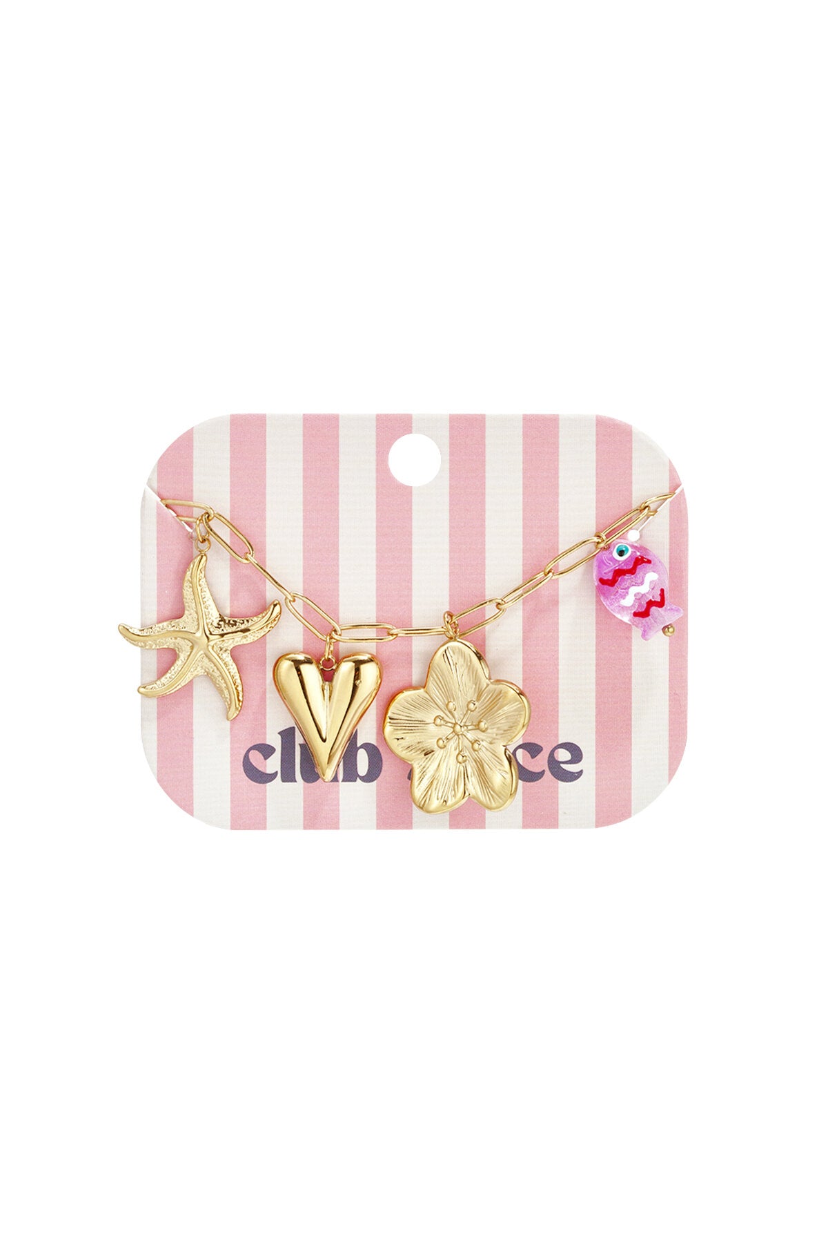 Braccialetti con ciondoli in acciaio inossidabile a forma di cuore, casual, per vacanze/spiaggia, semplici, gioielli da donna