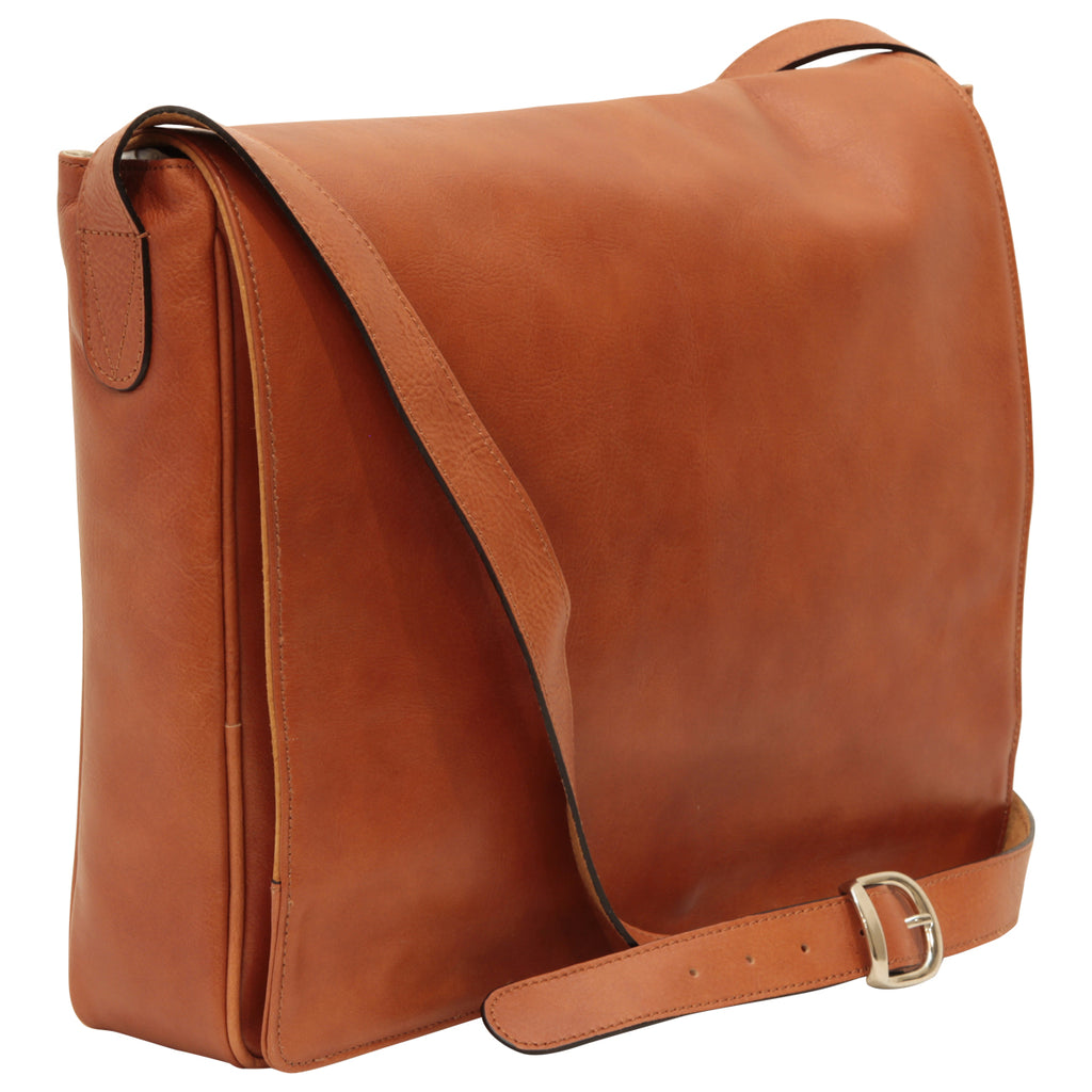 Borsa messenger uomo in pelle - Marrone Coloniale