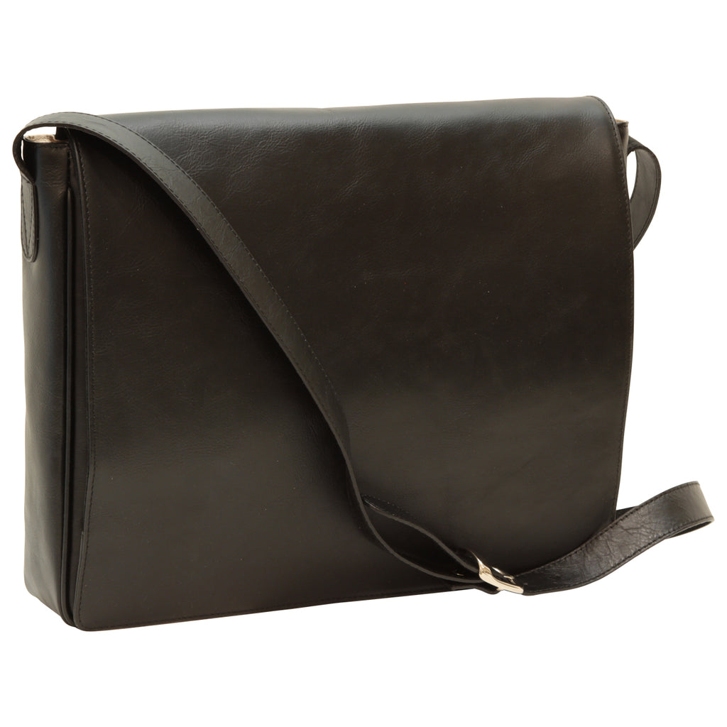 Borsa messenger uomo in pelle - Nero