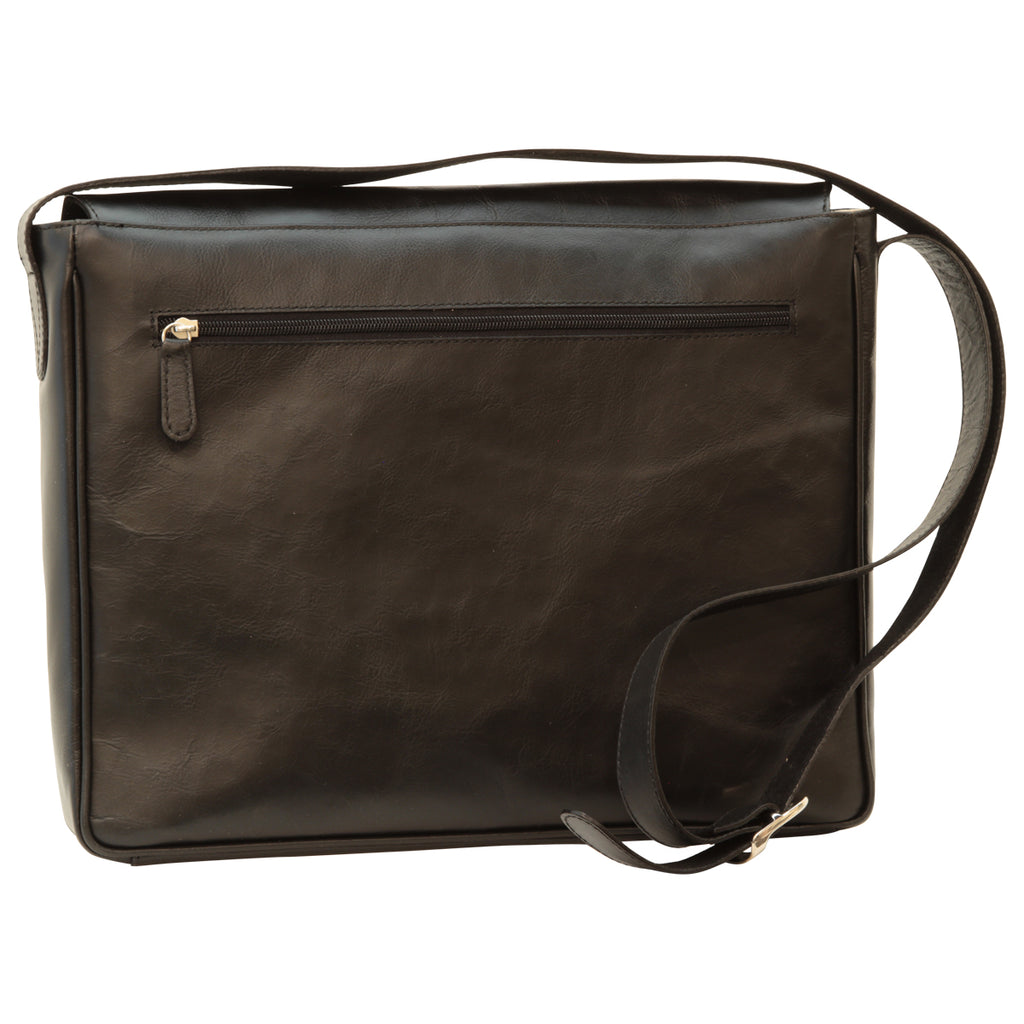 Borsa messenger uomo in pelle - Nero