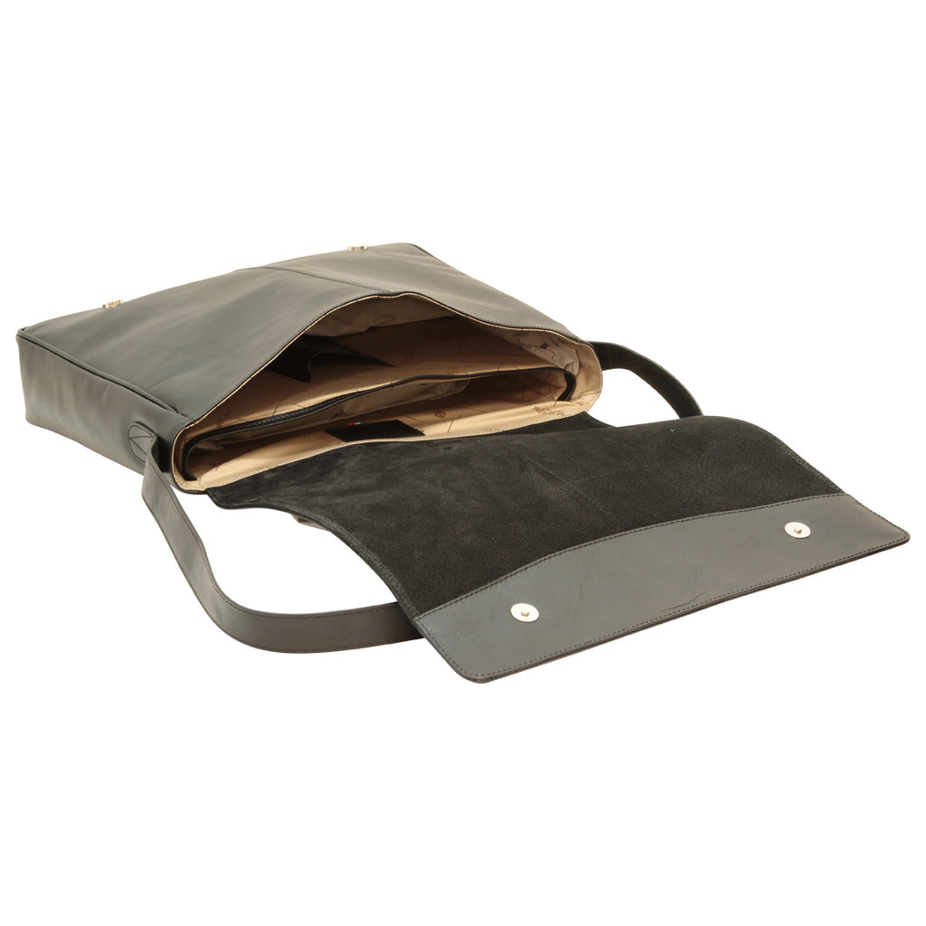 Borsa messenger uomo in pelle - Nero