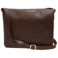 Borsa messenger uomo in pelle - Testa di moro