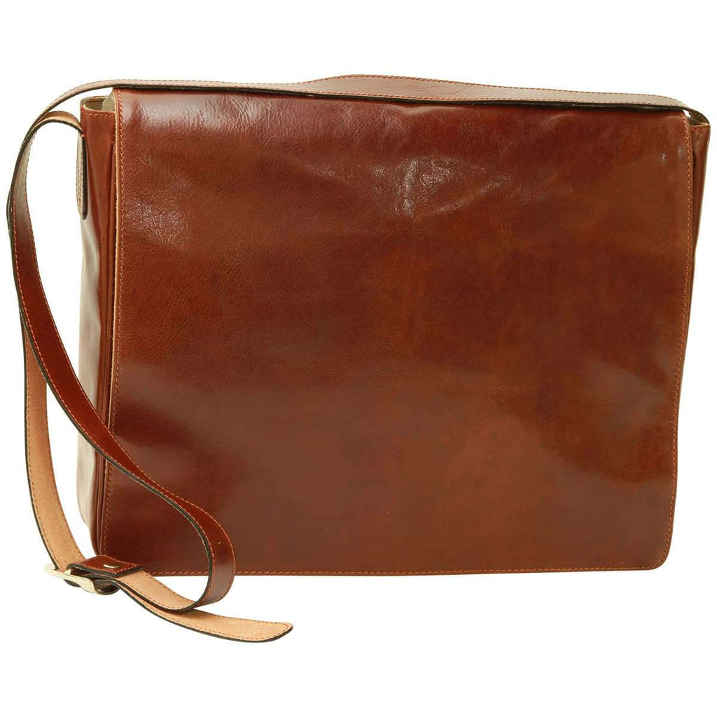 Borsa messenger uomo in pelle - Marrone